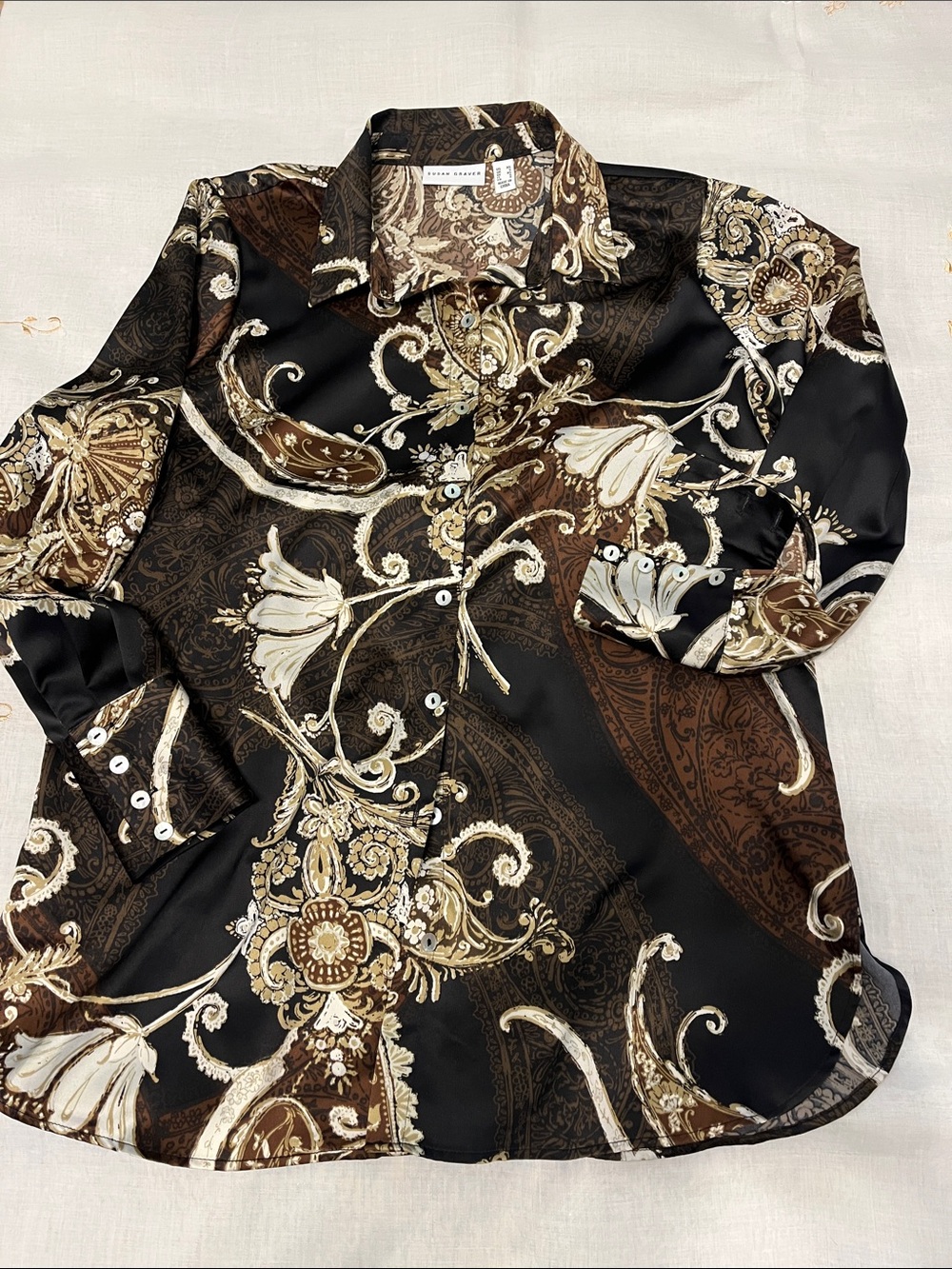 Susan Graver button down blouse